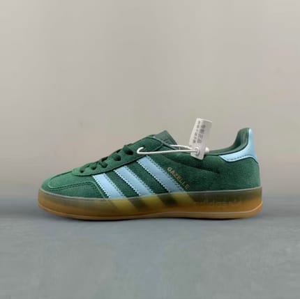 Sepatu Adidas Gazelle Collegiate Green Sky Blue Stripes IG99