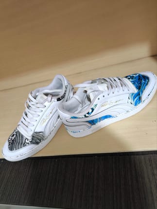 Sepatu puma Ralph Sampson custom sea waves
