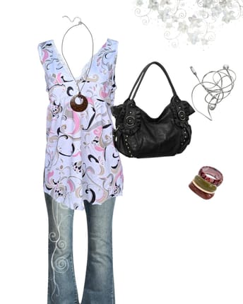 Y2k top abstrak vintage whimsical