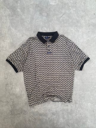 Vintage 90’s Givenchy Geometric Print Polo Shirt