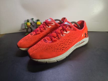 sepatu lari ua havr sonic 3 orange scnd size 46