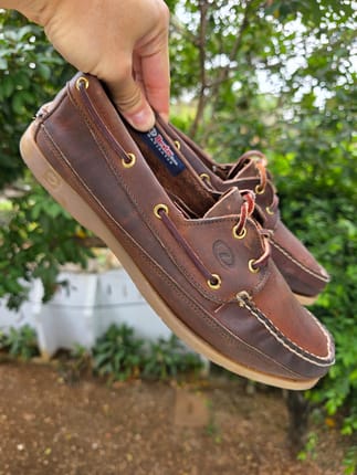 Dexter Navigator brown leather boat shoe (USA)