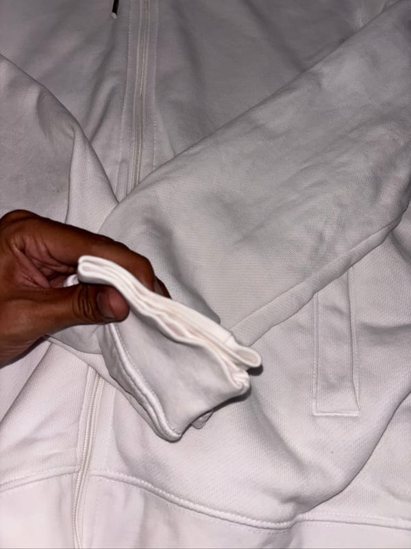 White Zipper hoodie, foto 4