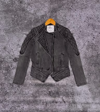 Ramones washed denim girl Y2K