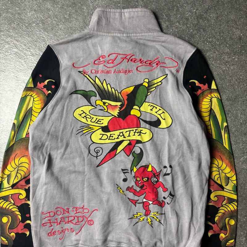 2000s Ed Hardy Skull Track Jacket, foto 10