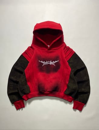 rework hoodie pecah pola cybersigilism y2k gothic