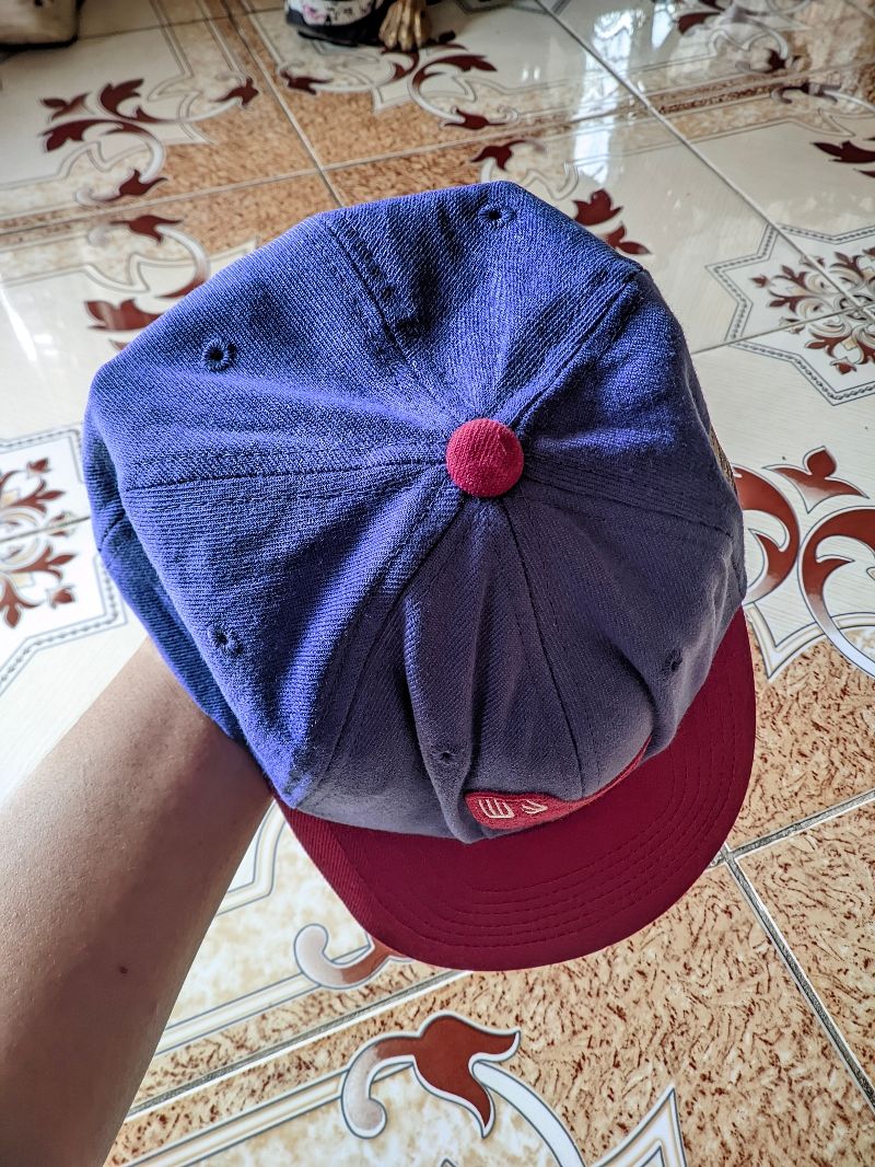 MLB Casual Hat Pria burgundy navy, foto 4