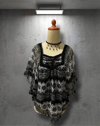 Batwing Top Y2K Whimsycal Cute Lace Squareneck Blouse