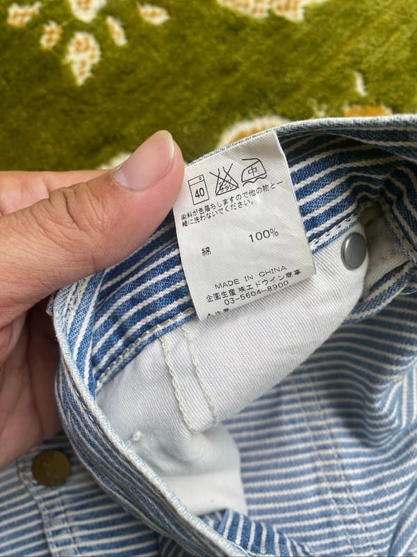 2000s Lee Hickory Stripe 8-Pockets Cargo Shorts, foto 7
