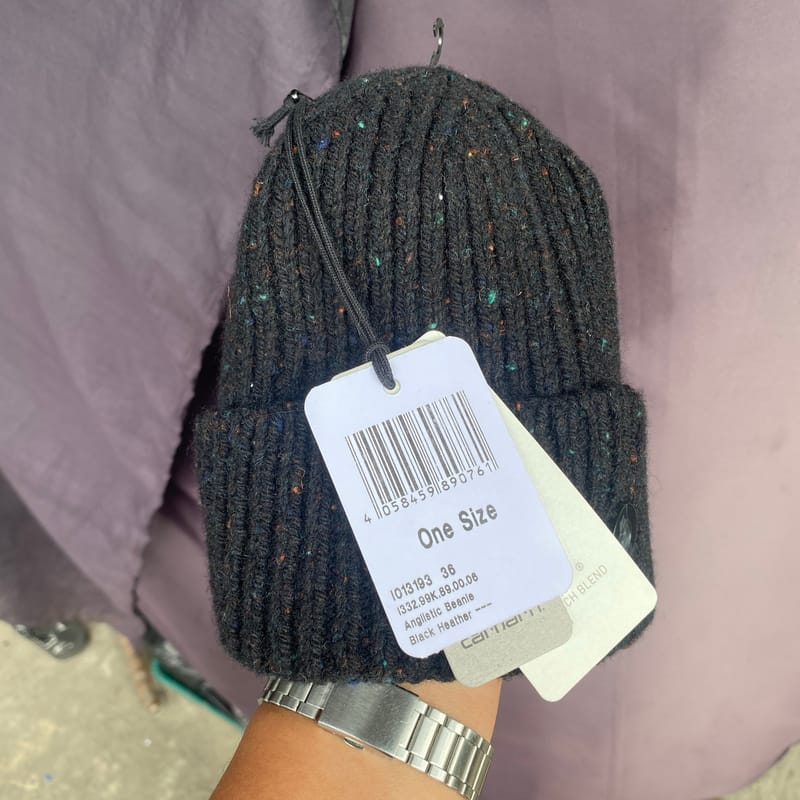 Carhartt anglistic black beanie, foto 2