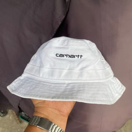 Carhartt WIP script white bucket hat