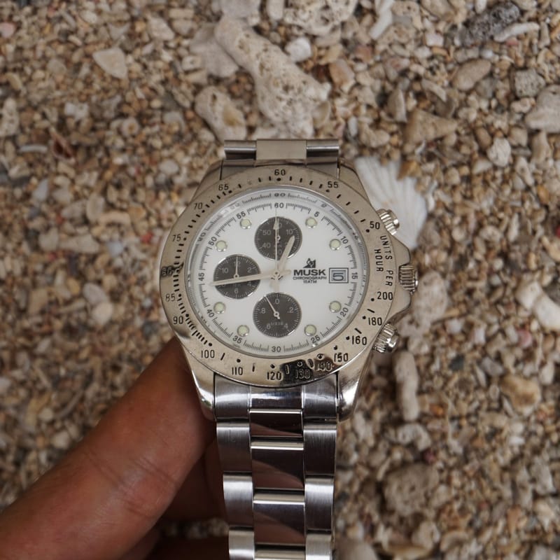 JDM Musk Panda Chronograph Jam tangan pria, foto 5