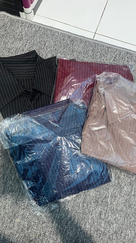 Kemeja salur slimfit, foto 3