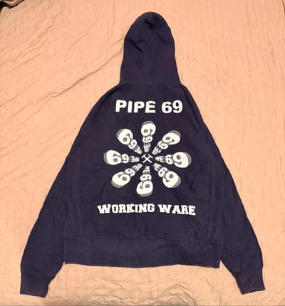 Pipe 69 2000s Full Zip Working Ware Hoodie