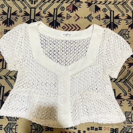 Summer Knit Top White
