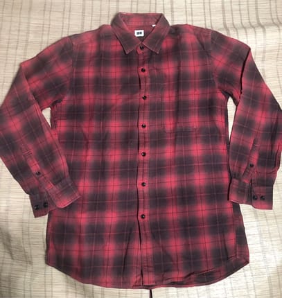 Uniqlo flanel shirt Ted black size XL