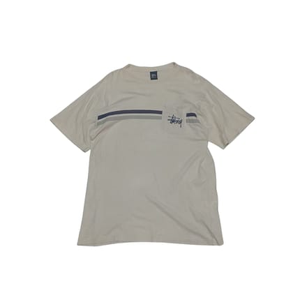 stussy stripped pocket tee t-shirt vintage 1990s