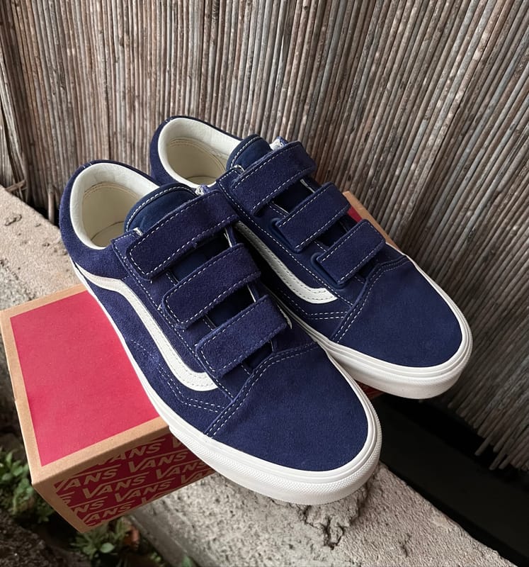 Vans Old Skool Velcro Deep Indigo Suede - Resmi GMG, foto 4