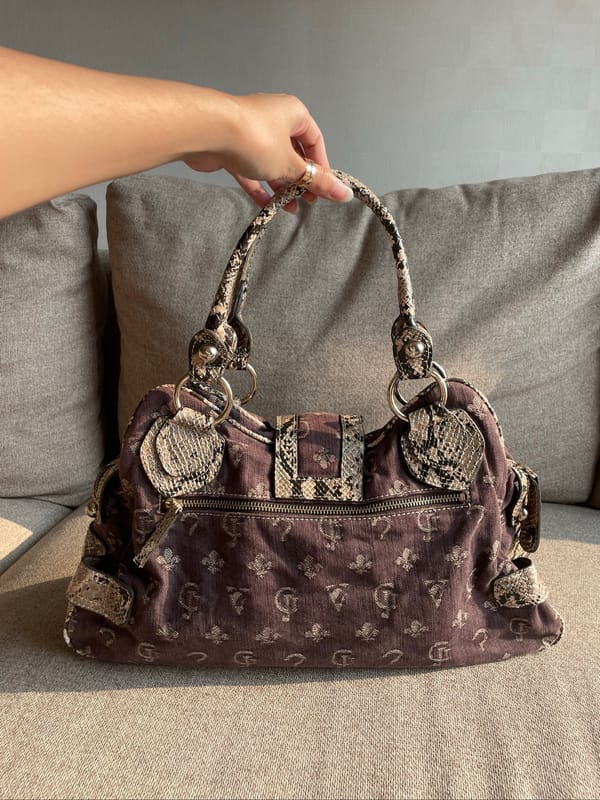 2000’s GUESS CANVAS BROWN SNAKEPRINT, foto 2