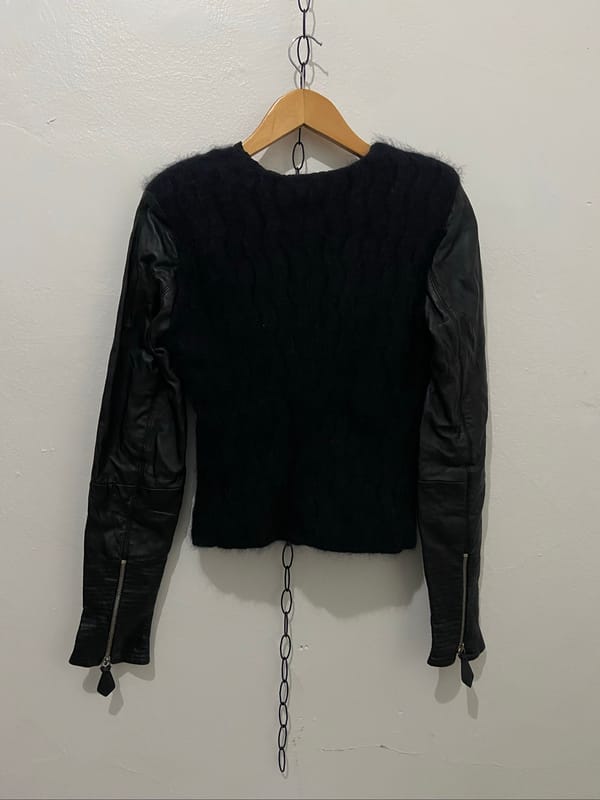 Gianfranco ferre women leather mix jacket, foto 5