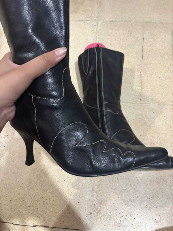 Rotelli Black Leather Heel Boots, foto 3