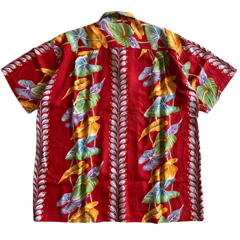 Repro 50’s Selbie Anthurium Panel Loop Collar Aloha Shirt, foto 6