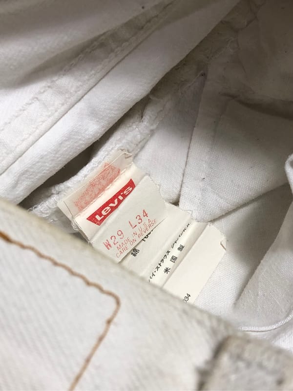 Vintage Levis 501 White., foto 8
