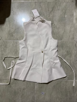 by dawn mao mao top in white