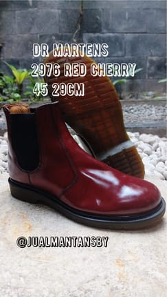 DR MARTENS 2976 Chelsea Red Cherry Smooth Made in Thailand