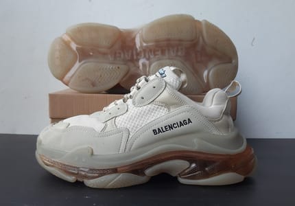 Balenciaga Triple S Clear Sole Beige size 43 insole 27cm