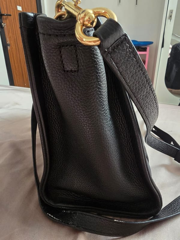 Marc Jacobs The Tote Bag Black Leather Medium, foto 4