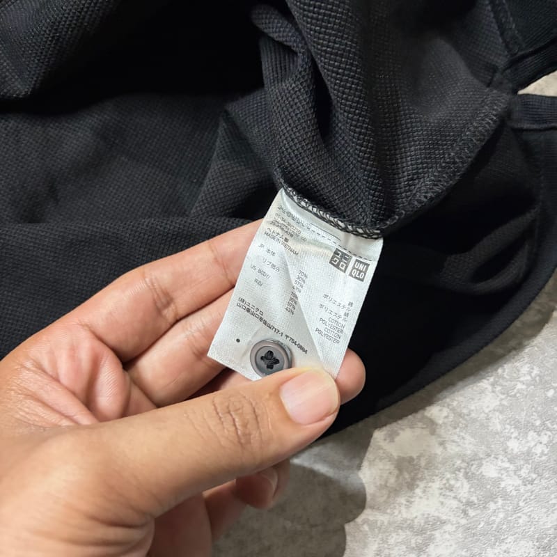 UNIQLO DRY PIQUE POLO — BLACK, foto 3