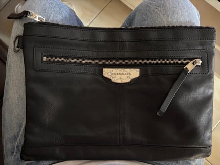 Preloved Balenciaga Marble Clip Clutch