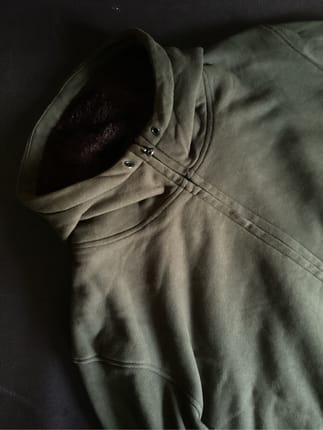 Unigl0 Sherpha Hoodie Army Green oversize