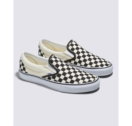 ￼Sepatu Sneakers Vans Slip On Checkerboard Classic Black Whi