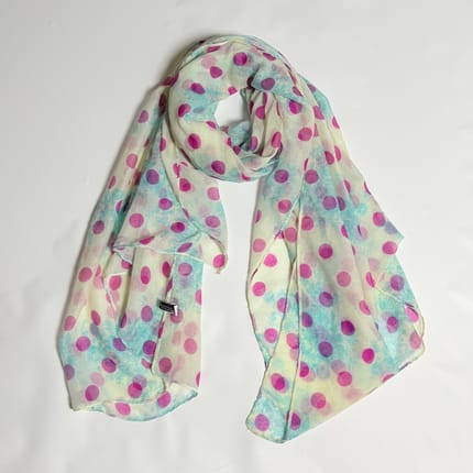 Purple Polkadot Shawl Scarf Syal Hijab Cover