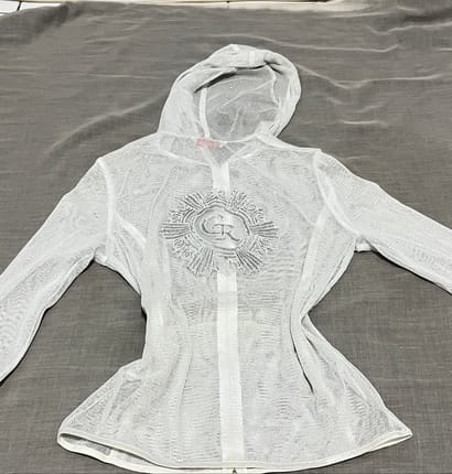 mesh hoodie crocodile