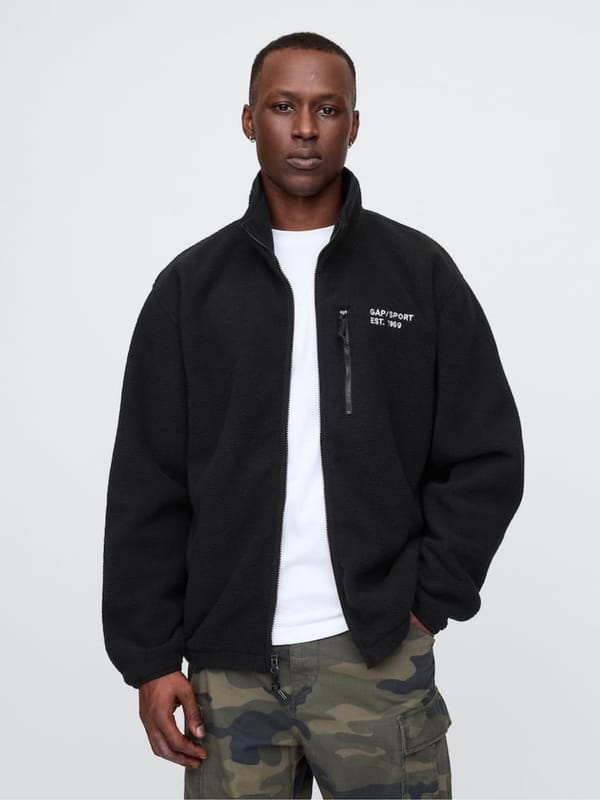 GAP Arctic Fleece Zip Jacket Black, foto 6