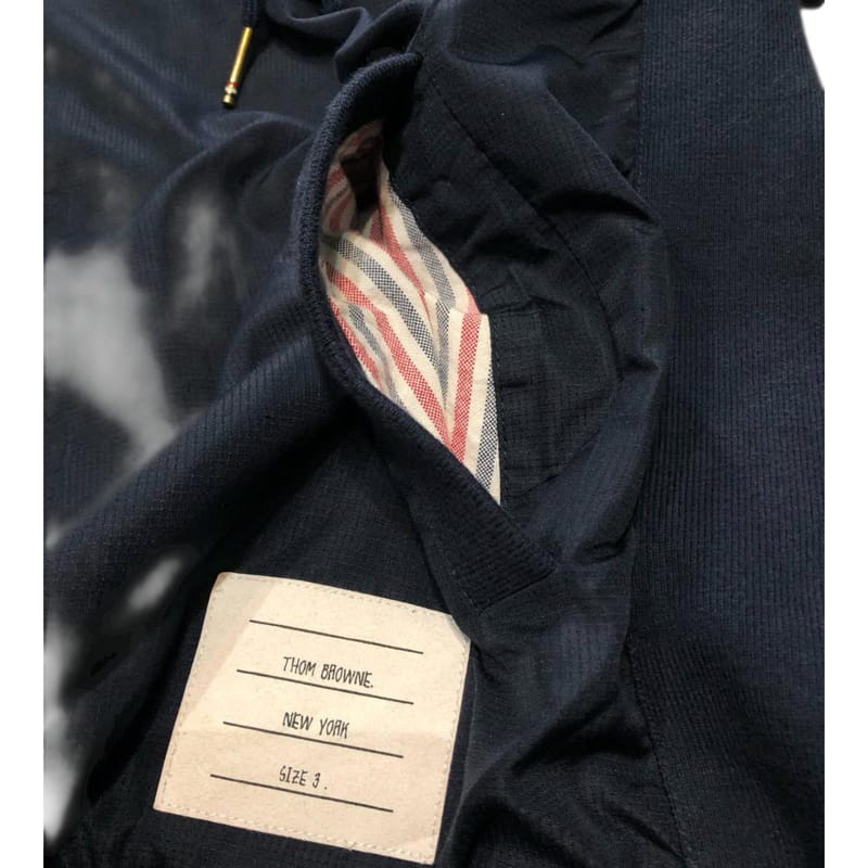 Thom Browne Zip  Hoodie Navy, foto 5