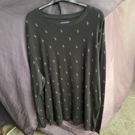 Polo ralph lauren AOP Pony black LS tee
