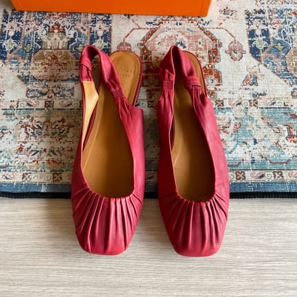 Sezane slingback leather size 40