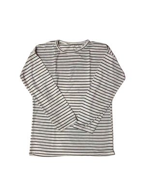 Vintage Casual T-shirt Wanita white black