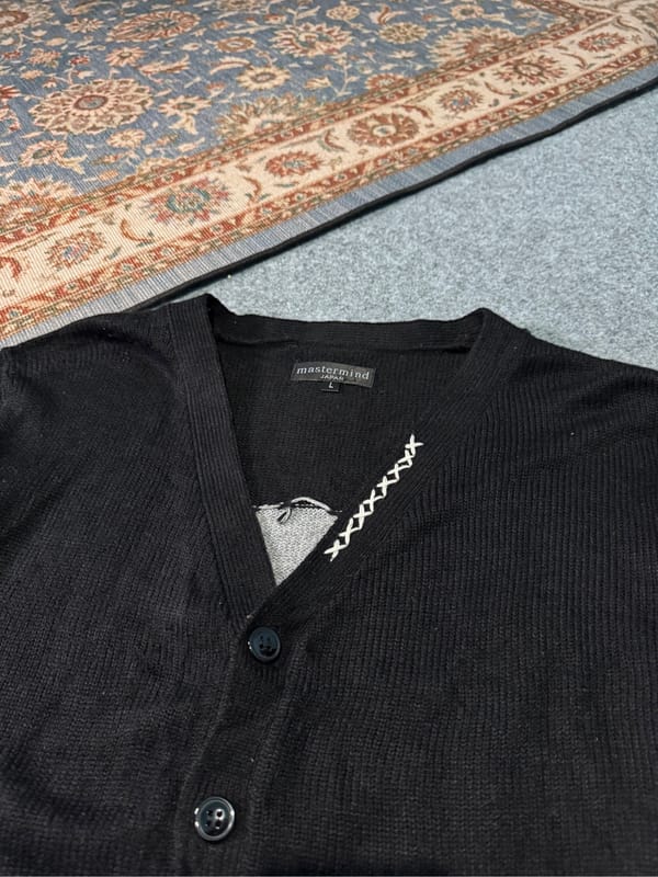 Mastermind Japan Skull Knit Cardigan -Black, foto 5