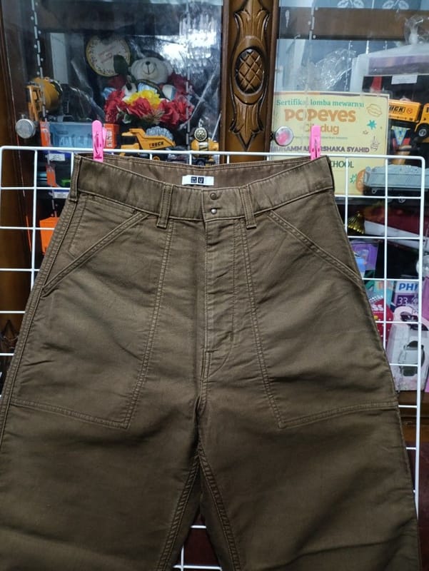 Uniqlo U Dark Brown Fatigue Long Pants, foto 5