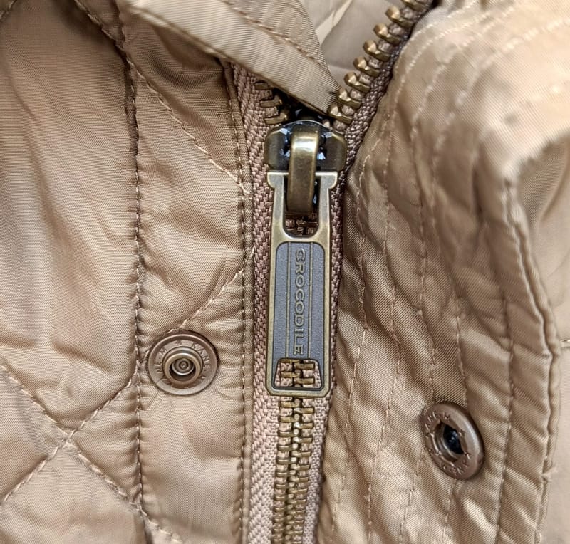 Crocodile quilted jacket casual vintage brown, foto 6