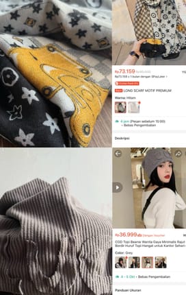 Longscraft motif premiun & topi beanie