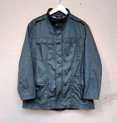 H&M parka military jacket vintage green army
