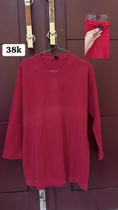 blouse maroon lengan panjang kaos knit