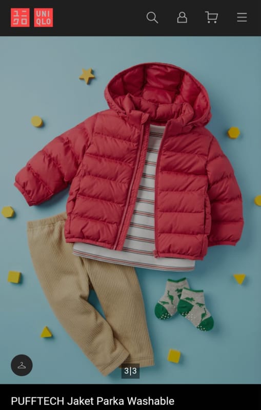 Pufftech jacket Uniqlo kids size 110 (3-4-5th), foto 2
