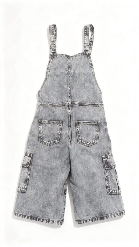 celana pendek denim cargo, foto 2